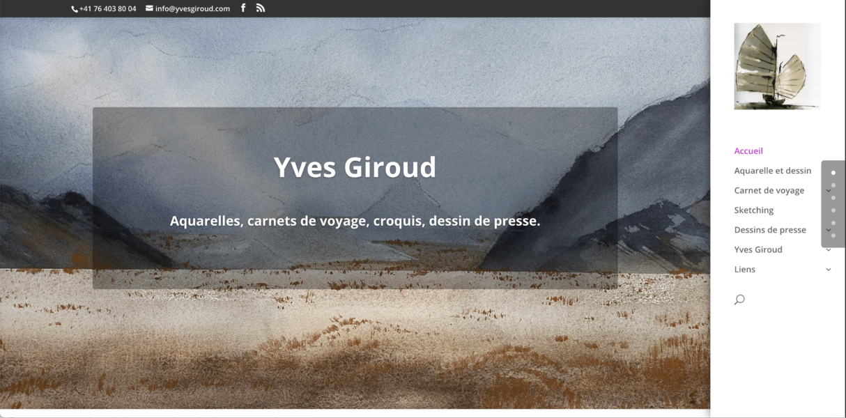 Yves Giroud, aquarelles et dessin de presse